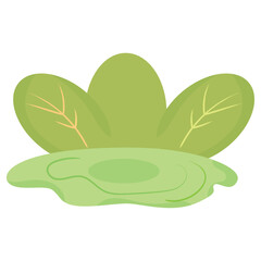 Isolated autumn seasonal empty landscape Vector