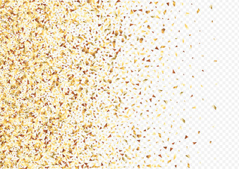 Golden Particle Abstract Transparent Background.