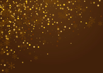 Shiny Dots Vector Brown Background. Gold Shine