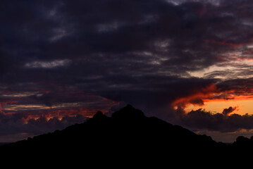 Amazing cloudy skies over the Atlantic Ocean at sunset