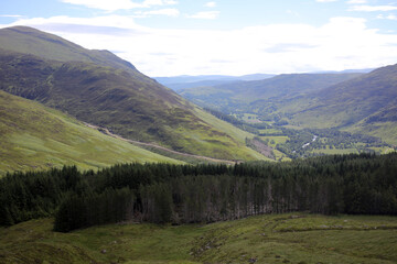 Fototapeta na wymiar Carn Gorm, Meall Garbh, Carn Mairg and Creag Mhor - Glen Lyon - Perthshire - Highlands - Scotland - UK