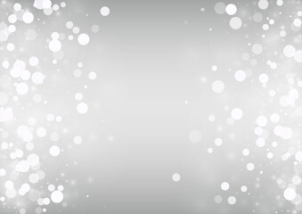 Gray Snow Vector Silver Background. Fantasy