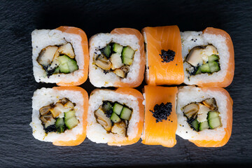 Sushi rolls menu Japanese food