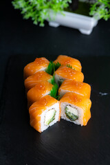 Sushi rolls menu Japanese food