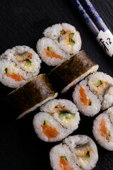 Sushi rolls menu Japanese food