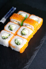 Sushi rolls menu Japanese food