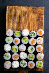 Sushi rolls menu Japanese food
