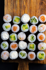 Sushi rolls menu Japanese food