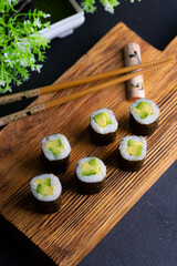 Sushi rolls menu Japanese food