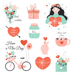 a collection of cute stickers for lovers