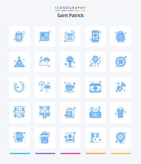Creative Saint Patrick 25 Blue icon pack  Such As luck. fortune. ireland. saint. mobile
