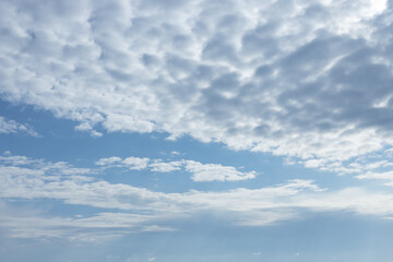  cloudy bright blue sky on a sunny day. High quality photo