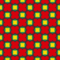 Retro kaleidoscope pattern in the style of the 70s and 60s. Geometric pattern