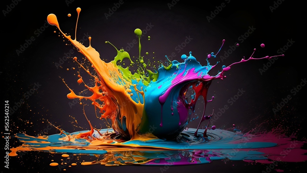 Wall mural paint splash 8k desktop wallpaper