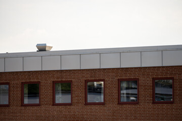 Ventilation duct on top of an office building.