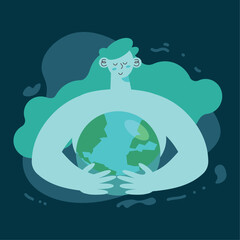 mother nature hugging earth