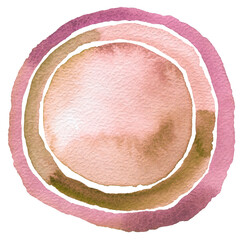 PNG Pink Circle watercolor painting blot stain on transparent background. Texture paper. Isolated. © Liliia