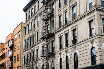 Fototapeta na wymiar Apartment buildings in Manhattan, New York City.