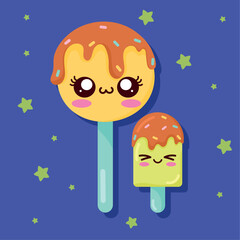 lollipop and ice cream kawaii