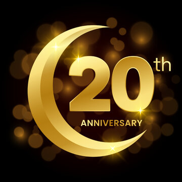 20th Anniversary Template Design Concept for Anniversary Celebration Event. Logo Vector Template Illustration
