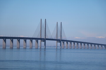 Double deck bridge Öresund Bridge, Baltic Sea Sweden to Denmark