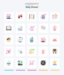 Creative Baby Shower 25 Flat icon pack  Such As pin. baby. baby. kid. cute