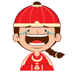 chinese boy laughing face cartoon cute	
