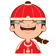 chinese boy laughing face cartoon cute	