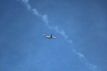 Fototapeta na wymiar Passenger airplane in the air