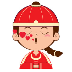 chinese boy in love face cartoon cute	