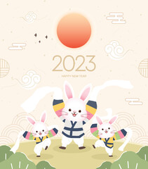 Korea tradition day ,New Year's day, character Vector illustration