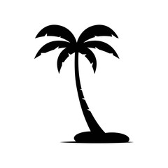 Palm tree summer logo template vector illustration