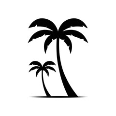 Palm tree summer logo template vector illustration