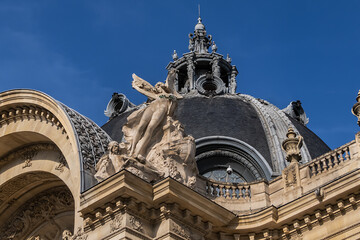 Architectural details of famous Petit Palais (Small Palace) - the former exhibition pavilion of the...