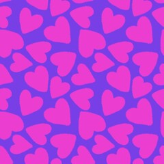 Valentines hearts seamless cartoon pattern for wrapping and kids clothes print and fabrics and gift box