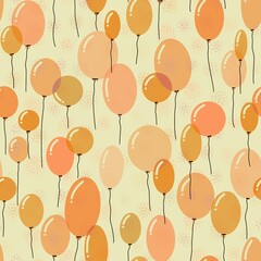 Cartoon festive balloons seamless birthday pattern for wrapping paper and kids clothes print and fabrics