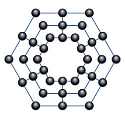 Obraz premium Hexagonal mill game
