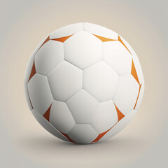 Obraz premium Soccer or football ball clipart, vector illustration. Generative AI.