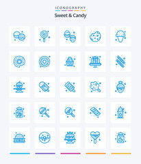 Creative Sweet And Candy 25 Blue icon pack  Such As dessert. dessert. sweets. cookie. sweets