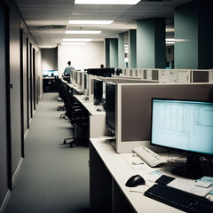 Interior office room - generative ai