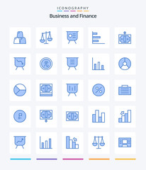 Creative Finance 25 Blue icon pack  Such As back. horizontal. finance. graphic. presentation