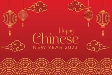 happy chinese new year template design