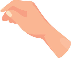 Human hand cartoon icon. Empty palm holding something