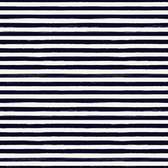 Brush strokes seamless pattern. Freehand horizontal stripes print. Ink lines background. Grunge simple geometric design