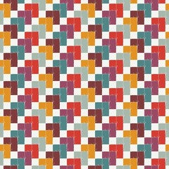 Paint brush seamless pattern. Freehand grunge design background. Diagonal parquet tile flooring motif ornament