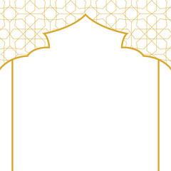 Islamic ramadan frame border. Background with frame