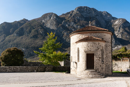 Venzone in the Friuli region of the Udine province. Building that hosts the Le Mummie di Venzone.