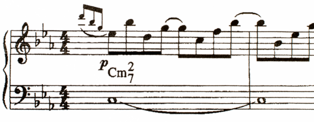 Sheet music fragment, transparent PNG.