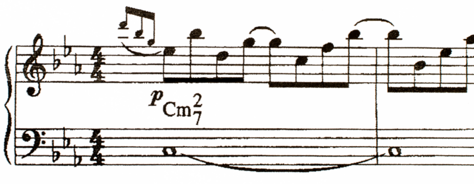 Sheet music fragment, transparent PNG.