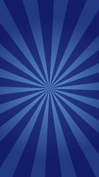 Portrait-style motion loop background of turning  blue and light blue radiate lines